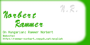 norbert rammer business card